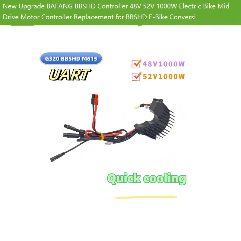 

New BAFANG BBSHD 1000W Controller 48V/52V E-Bike Mid Motor Replacement Part