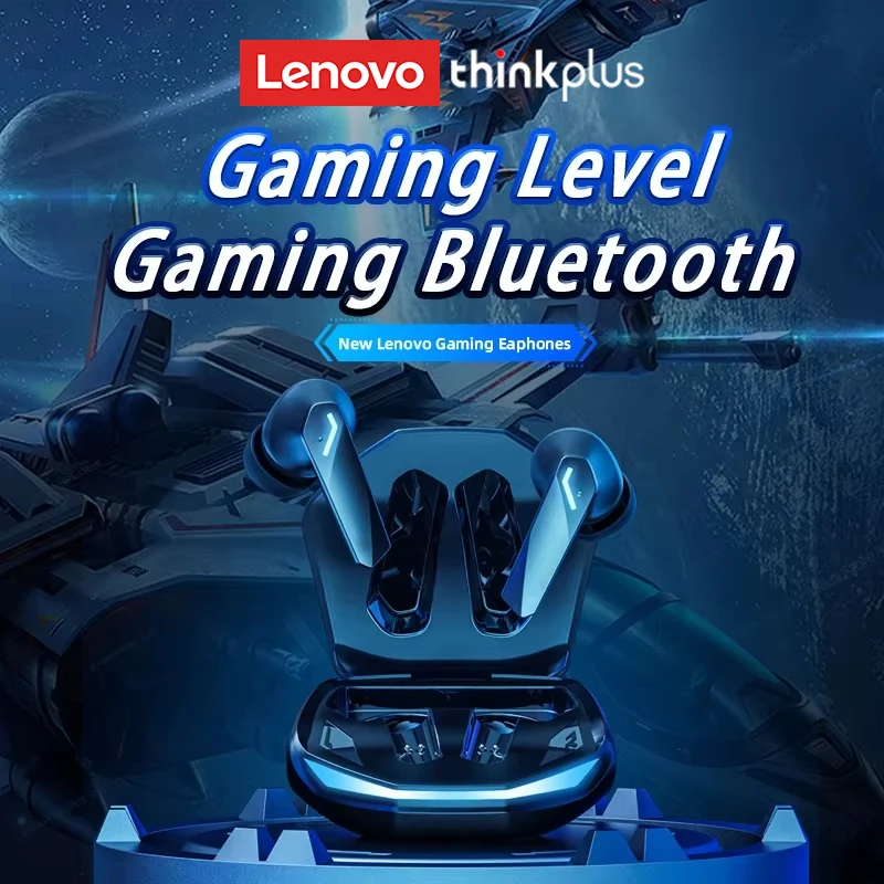Choice Lenovo GM2 Pro Earphone Bluetooth 5.4 Headphones with Mic 9D Stereo Pro 6 Earbuds Dual Modes Music Game Wireless Headset