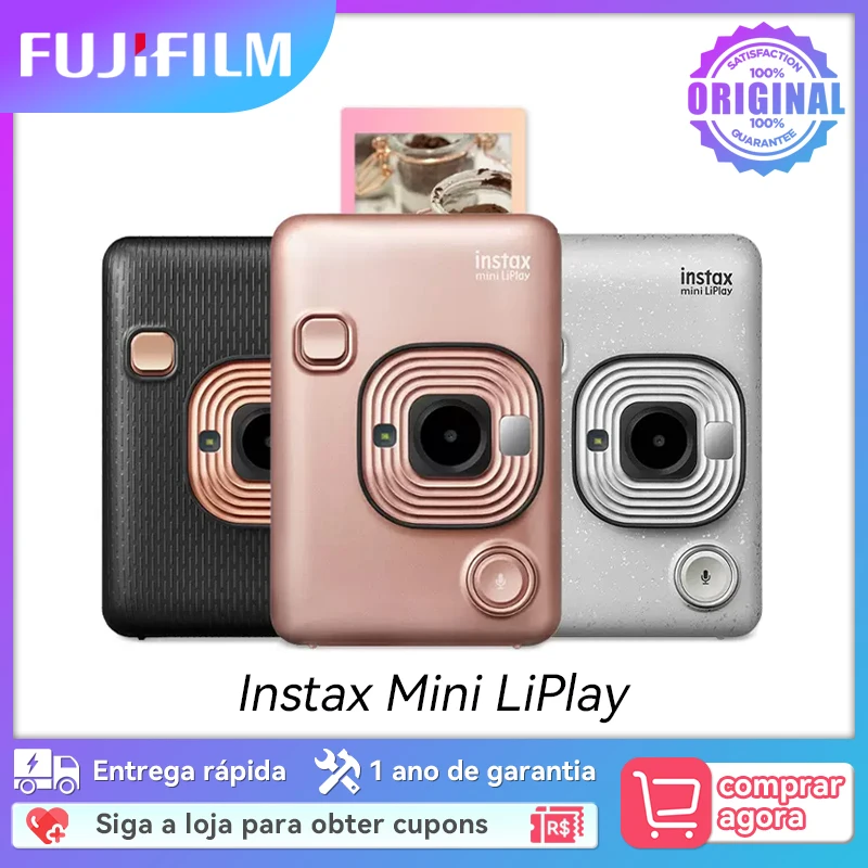 Камера моментальной печати Fujifilm Instax Mini Liplay, гибридная камера с функцией печати, белая