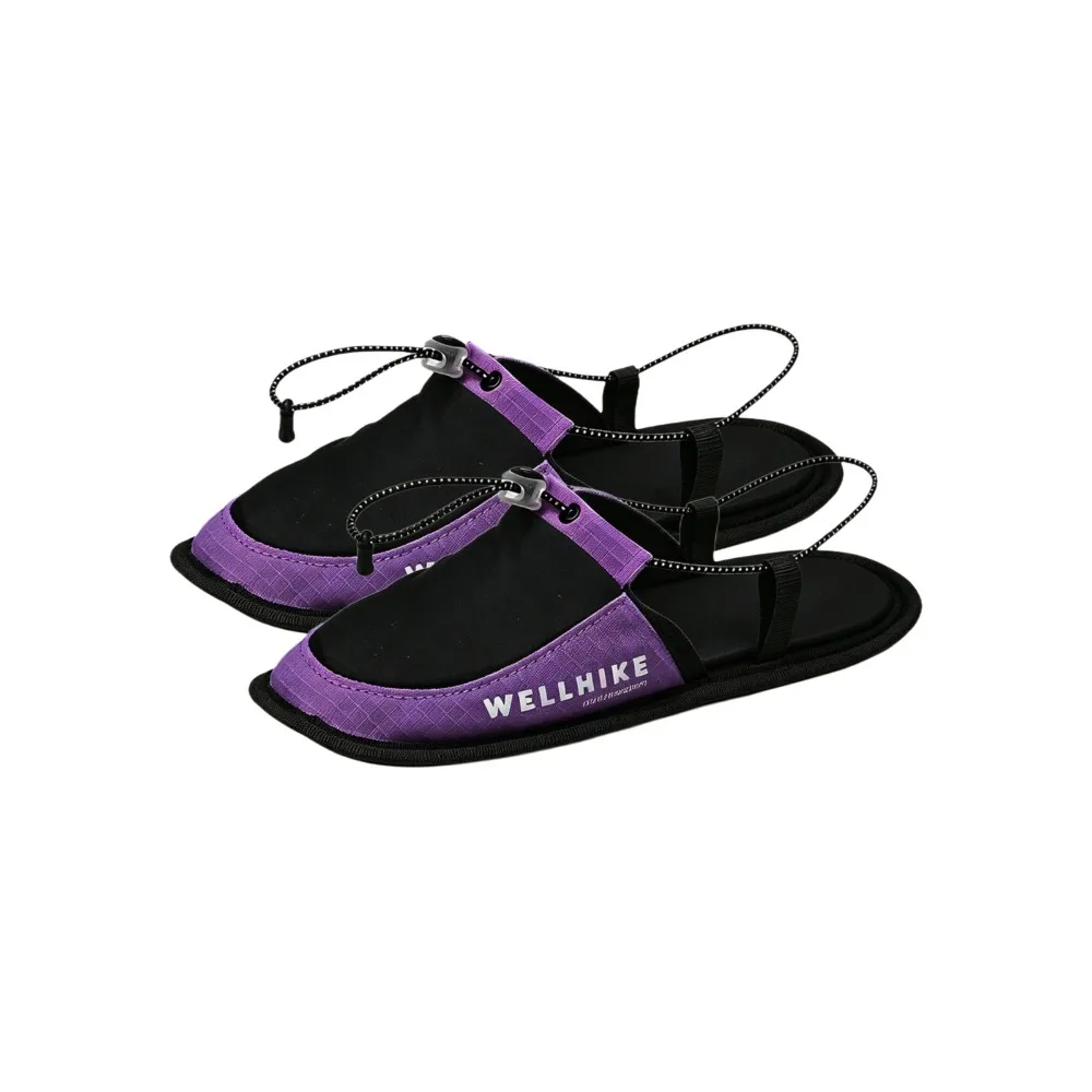 1 Pair Non Slip Travel Slippers Ultra Light Foldable Camp Slippers Water Friendly Breathable Nylon Beach Slippers Outdoor Travel