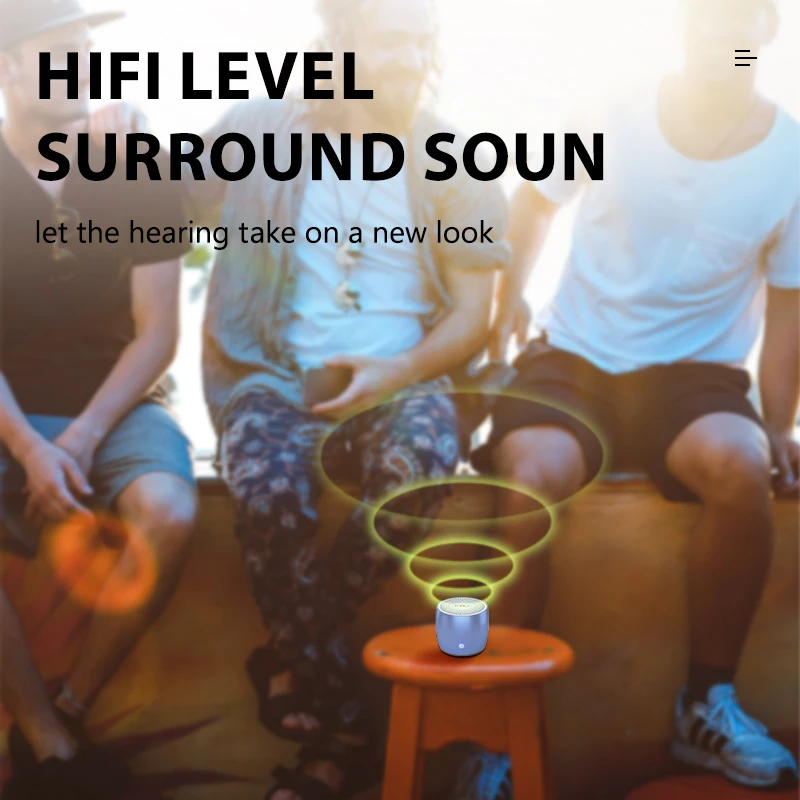 EWA A103 مضخم صوت معدني لاسلكي RGB LED إضاءة IPX5 مقاوم للماء 3 واط اتصال USB بطارية ذكية للحد من الضوضاء