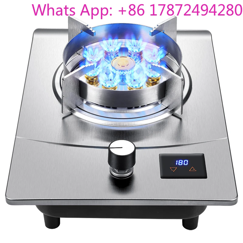 Embedded Stainless Steel Fierce Fire Stove Single Desktop Liquefied  Natural