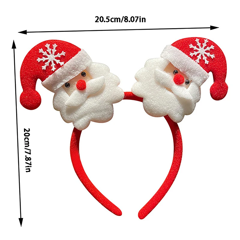 Merry Christmas Cartoon Elk Santa Claus Snowman Christmas Tree Hair Accessories  Happy New Year  Merry Christmas Headwear