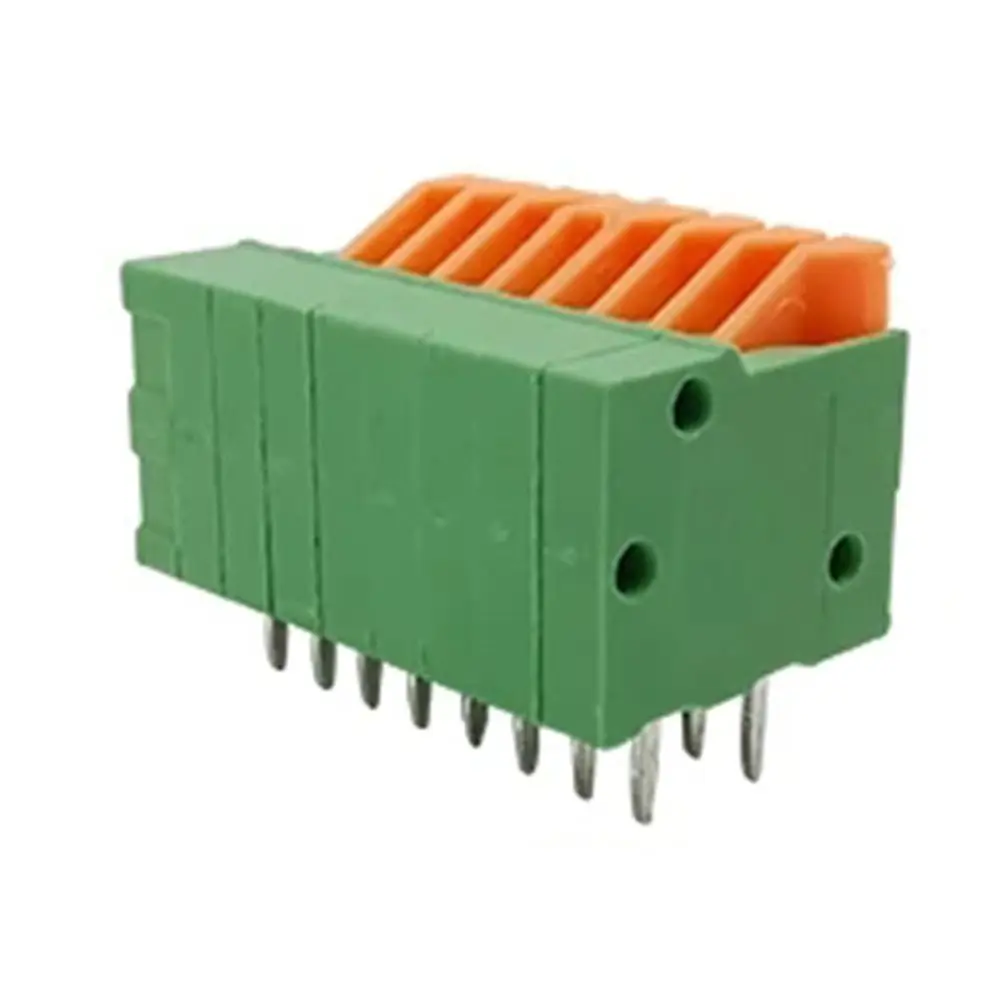 2.54mm Pitch Push-in Spring Screwless Terminal Block Straight/Bent Foot 2/3/4/5/6/7/8/9/10P PCB Connector Spliceable KF141R