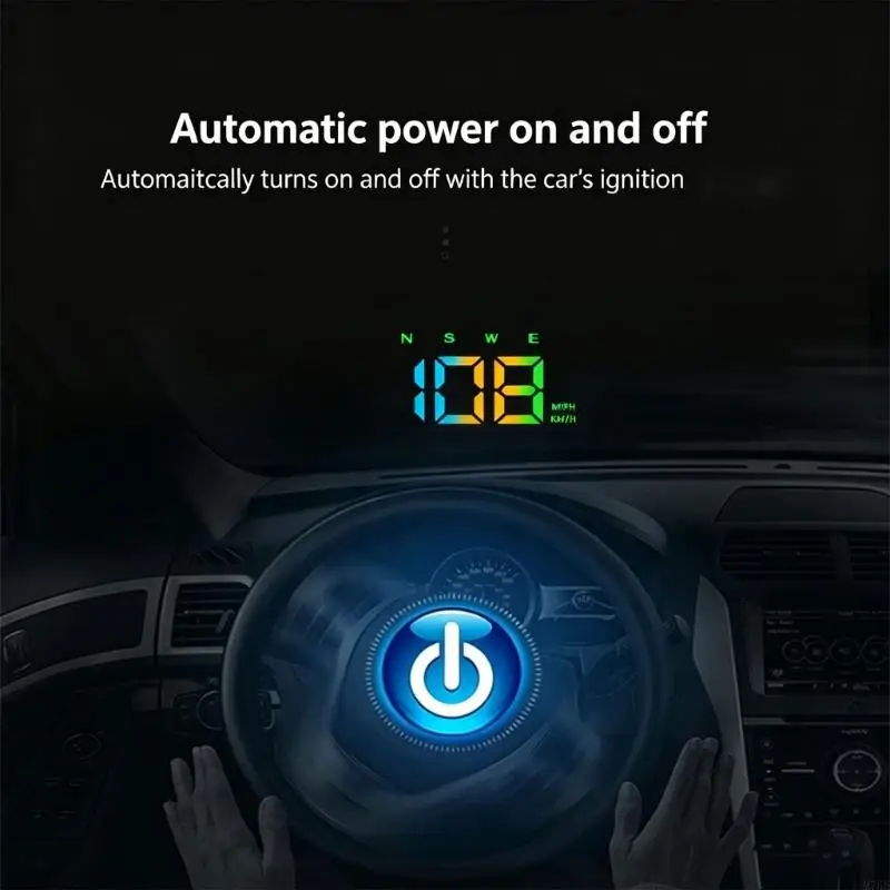 M76E Mehrfarbiges Head-Up-Display mit Echtzeit-Geschwindigkeitsrichtung und Ermüdungserinnerungsfunktion, HUD-Projektor ABS für – Detail 7