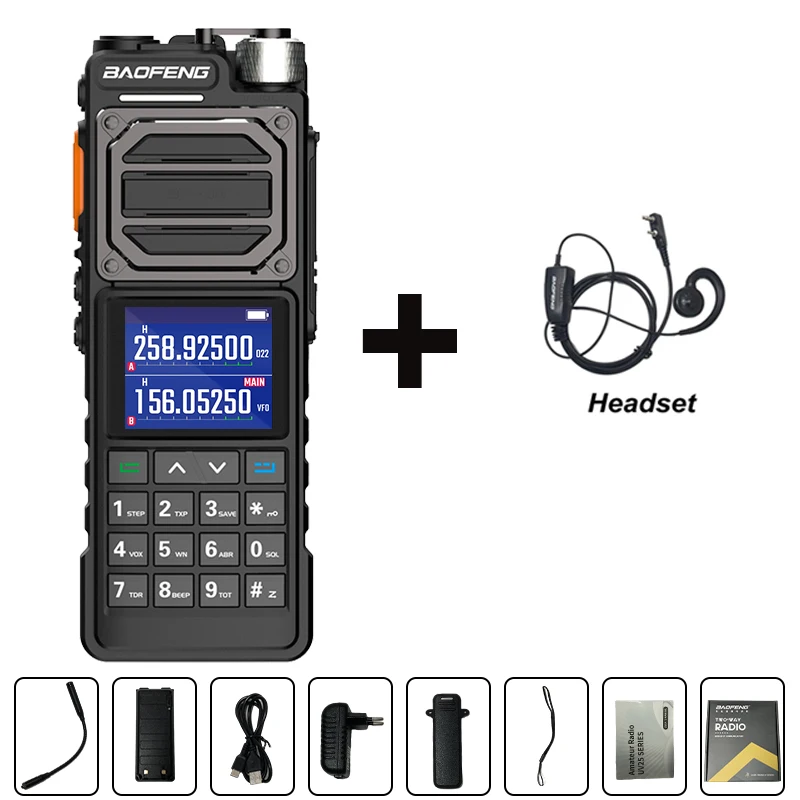 Top! UV-25M High Powerful Tactical Walkie Talkie 50KM Full Band 999CH Frequency Copy Type-C Two Way Ham Radio PRO