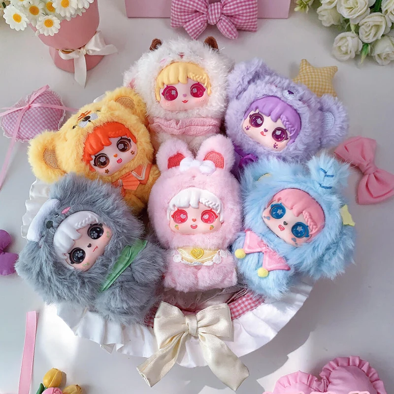 

In Stock Sanmi Rabbit Little Treasure Hand In Hand Plush Blind Box Ornament Cartoon Surprise Girl Trendy Toy Cute Gifts