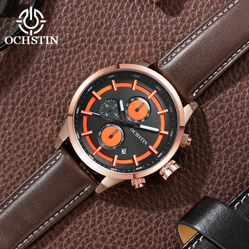 

ochstin promotional model 2024 business light luxury style legend series multifunction quartz movement watch men's quartz watche