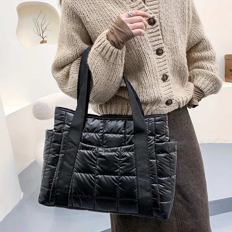 Borsa donna autunno/inverno 2024 nuova moda vintage rage rage space cotton abbigliamento borsa tote Bag monospalla da donna