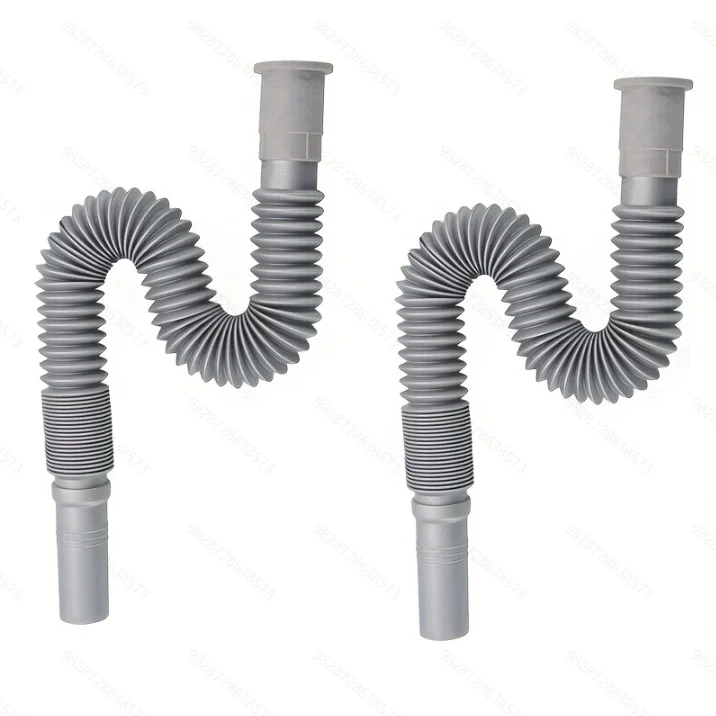 2pc 80cm Collapsible Flexible Drainage Hose For Caravan Motorhome VW Campervan Lengthen Thickened Hose Anti-Odour Drainage Hose