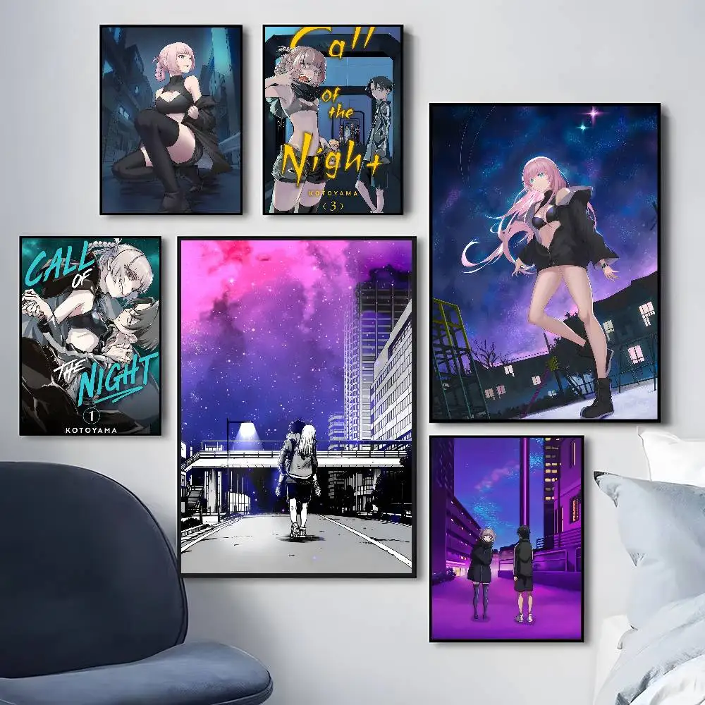 

Call of the Night N-Nanakusa Poster Sticky Waterproof Paper Sticker Coffee House Bar fashion Room Decor