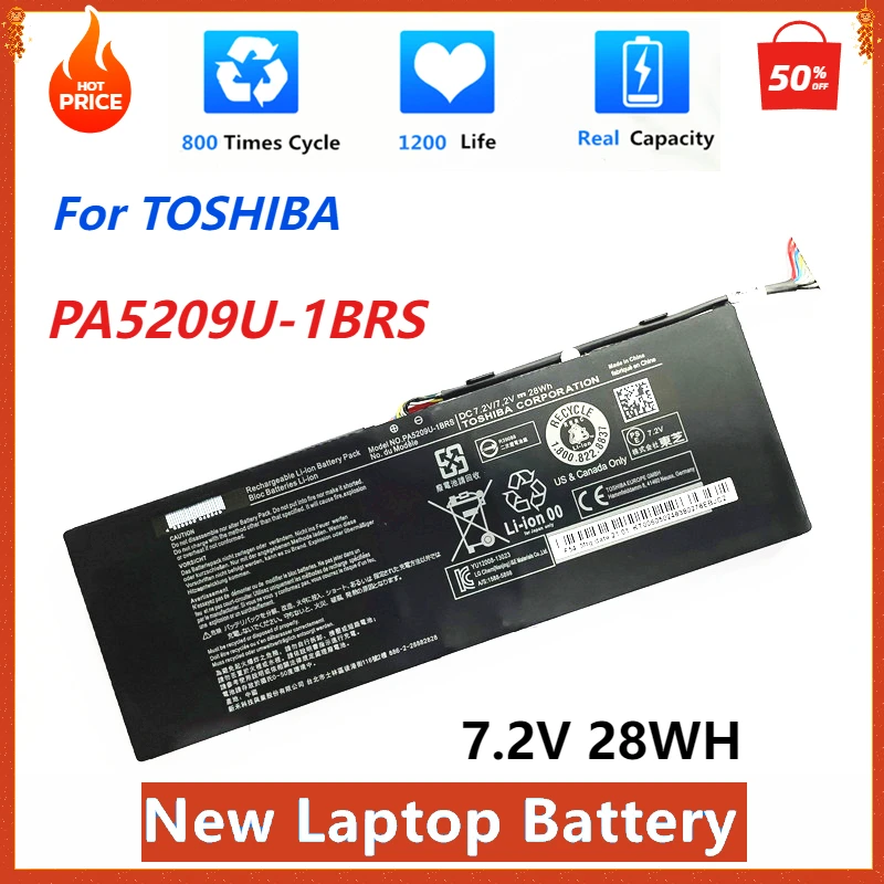 

New PA5209U-1BRS Laptop Battery For TOSHIBA SATELLITE L15W-B1310 L15W-B1302 7.2V L15W-B1208X L10W-C Radius 11 -10E 11 -10G