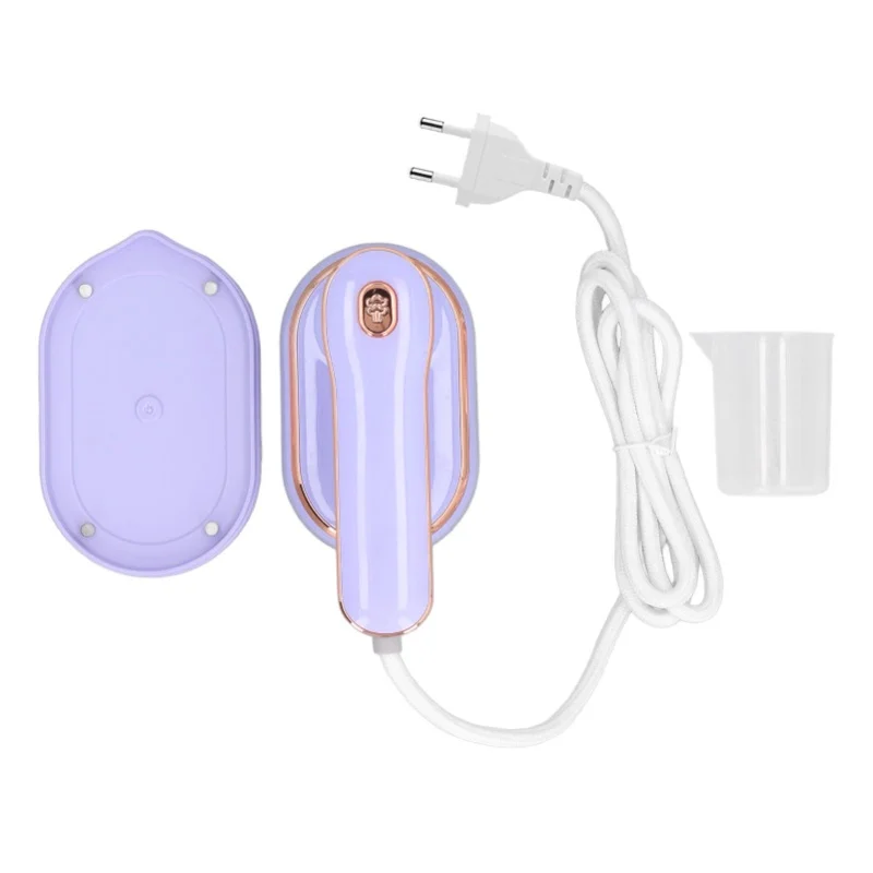 220V Mini Steam Iron For Clothes 180 Degree Rotating Handheld  Ironing Machine For Travel With 100ml Water Tank