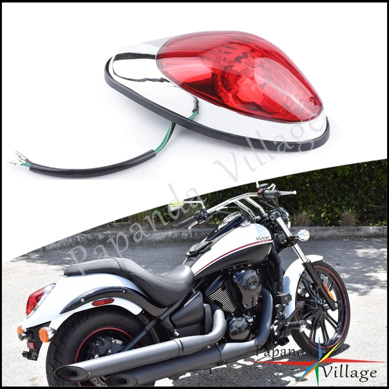 Motorcycle Rear Running Stop Brake Taillight Red Lamp Universal For Honda Shadow VLX400 Magna250 Yamaha Suzuki Kawasaki Chopper