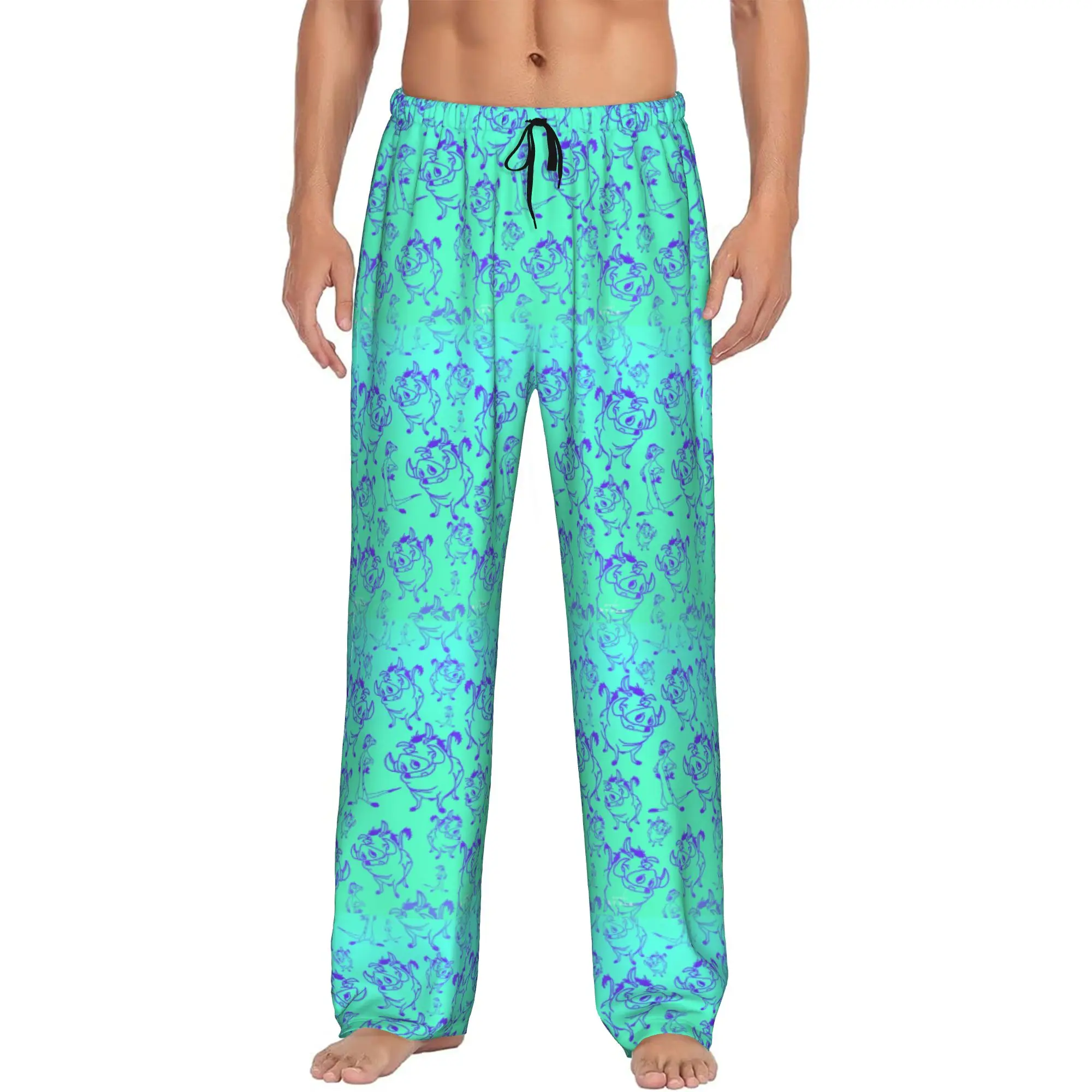 

Custom Print The Lion Cartoon K-Kings Pajama Pants Men's Sleep Sleepwear Bottoms with Pockets