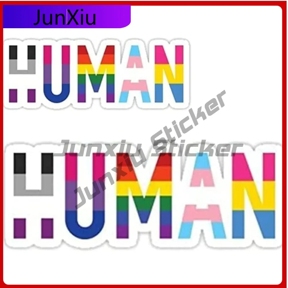 

Human Sticker Trendy Truck UV Resistant Sticker Accessory Decoration Vinyl Wall Rights Fade Bumper Lgtbq Anime Stylish Window