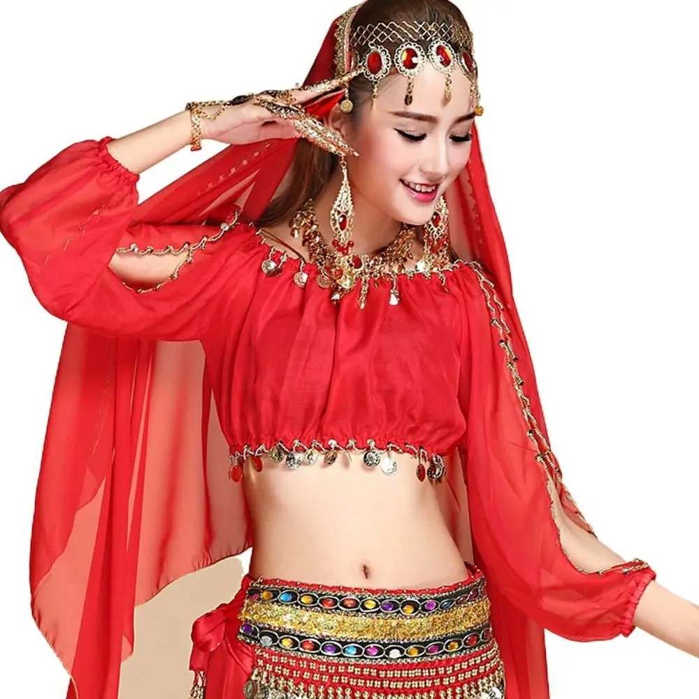 

Shiny Belly Dance Tops Sequined Beaded Tops Sexy Dancing Costume Festival Club Party Fringe Costume For Thailand/India/Arab