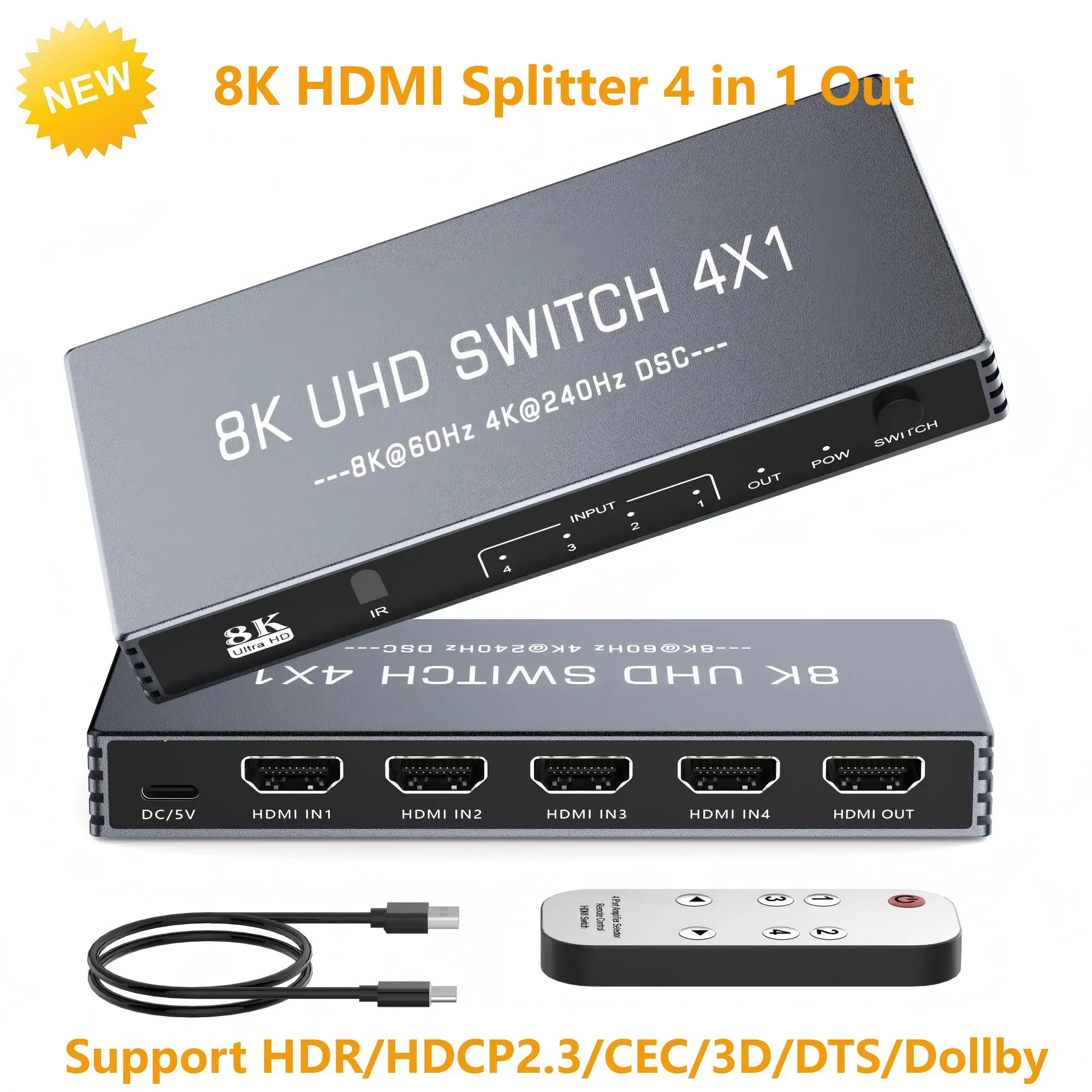 8K Hdmi Splitter 4 …
