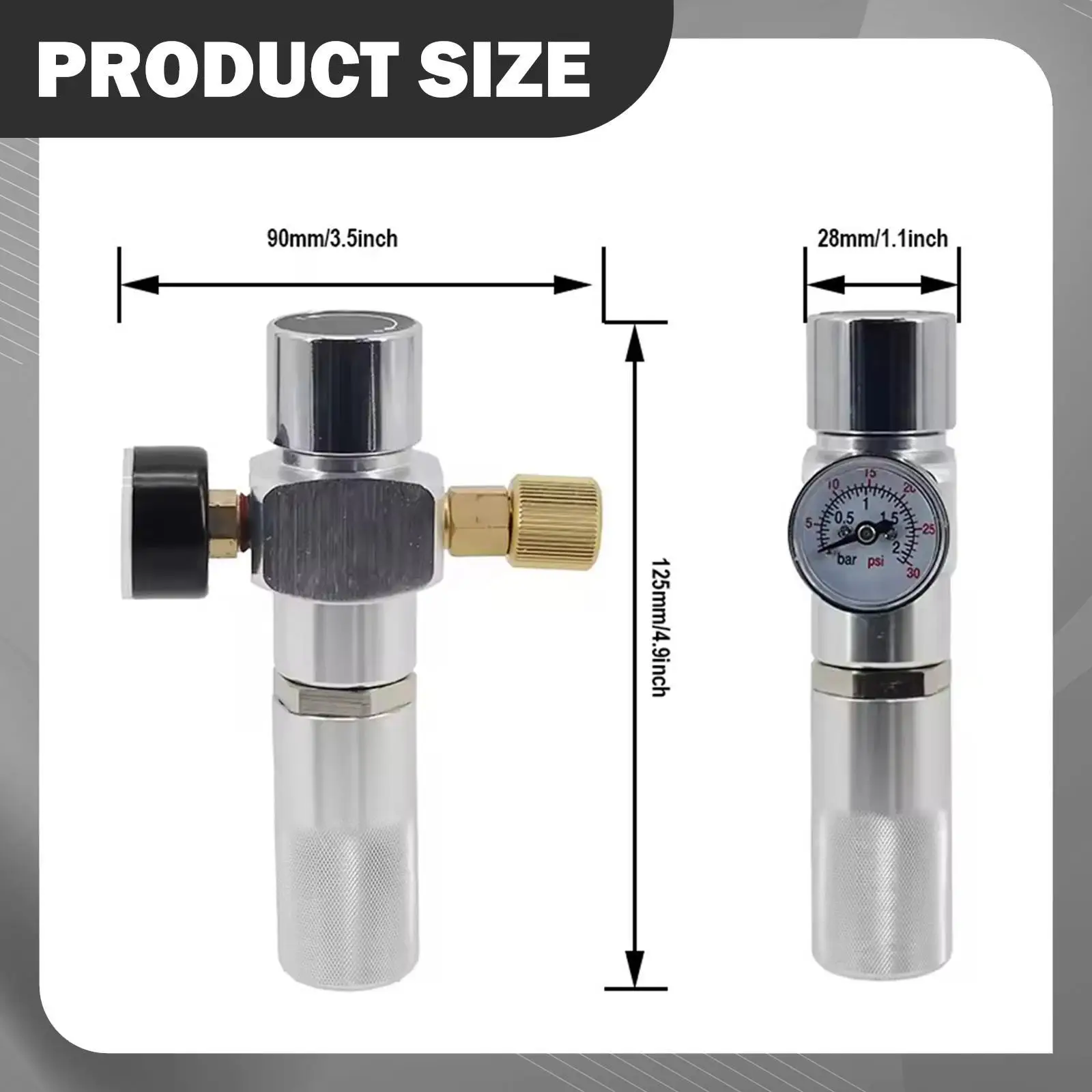 Coffee Beer Gas Regulator Mini Charger Portable Keg Dispenser Metal Quick Disconnect Pressure System for Outdoor Parties