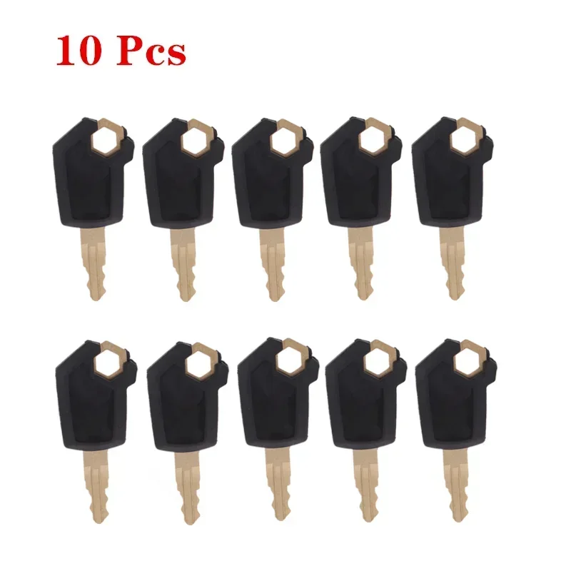 10/20PCS  Key For 5P8500 Heavy Equipment Ignition Loader Dozer Metal & Plastic Black & Gold