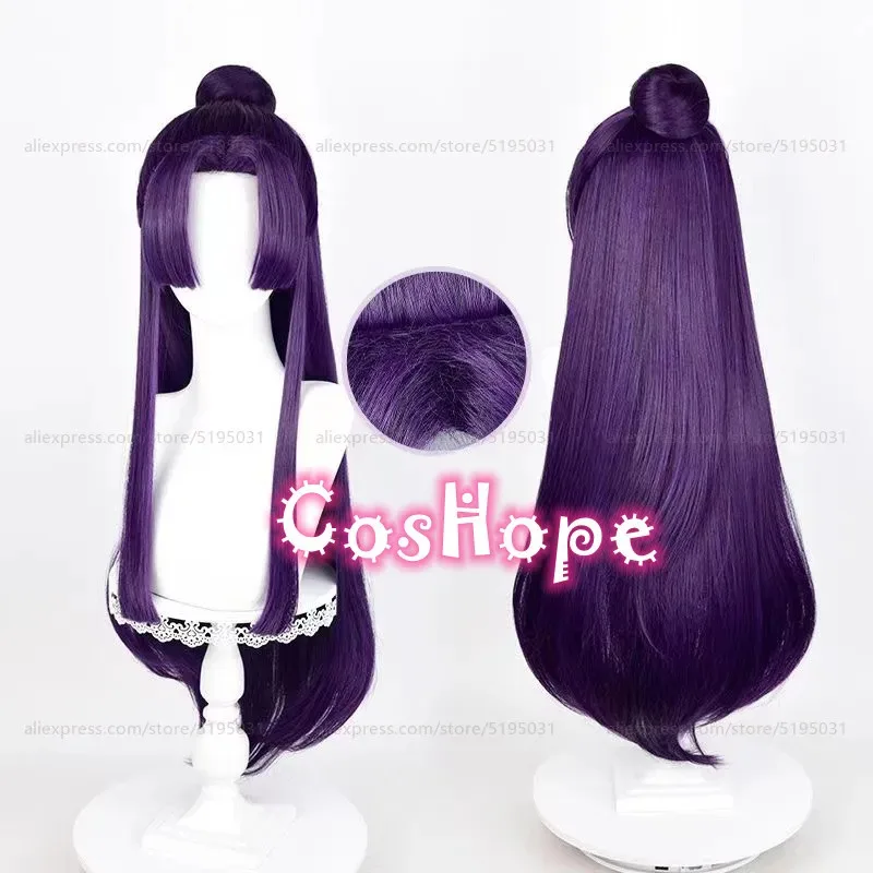 Parrucca viola verde scuro di Mao Jinshi Parrucche sintetiche resistenti al calore per cosplay anime