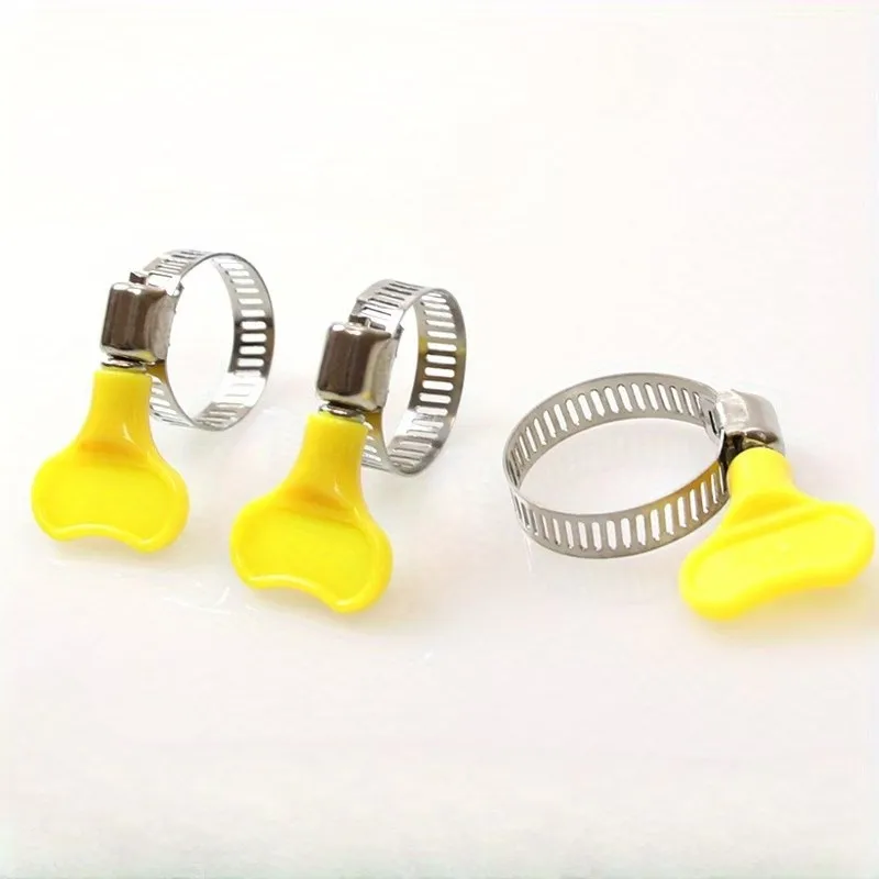 6 pcs 13-19mm Stainless Steel Hose Clamps, Stainless Steel Material, Industrial Tube Repair Car Fuel Line Clamping