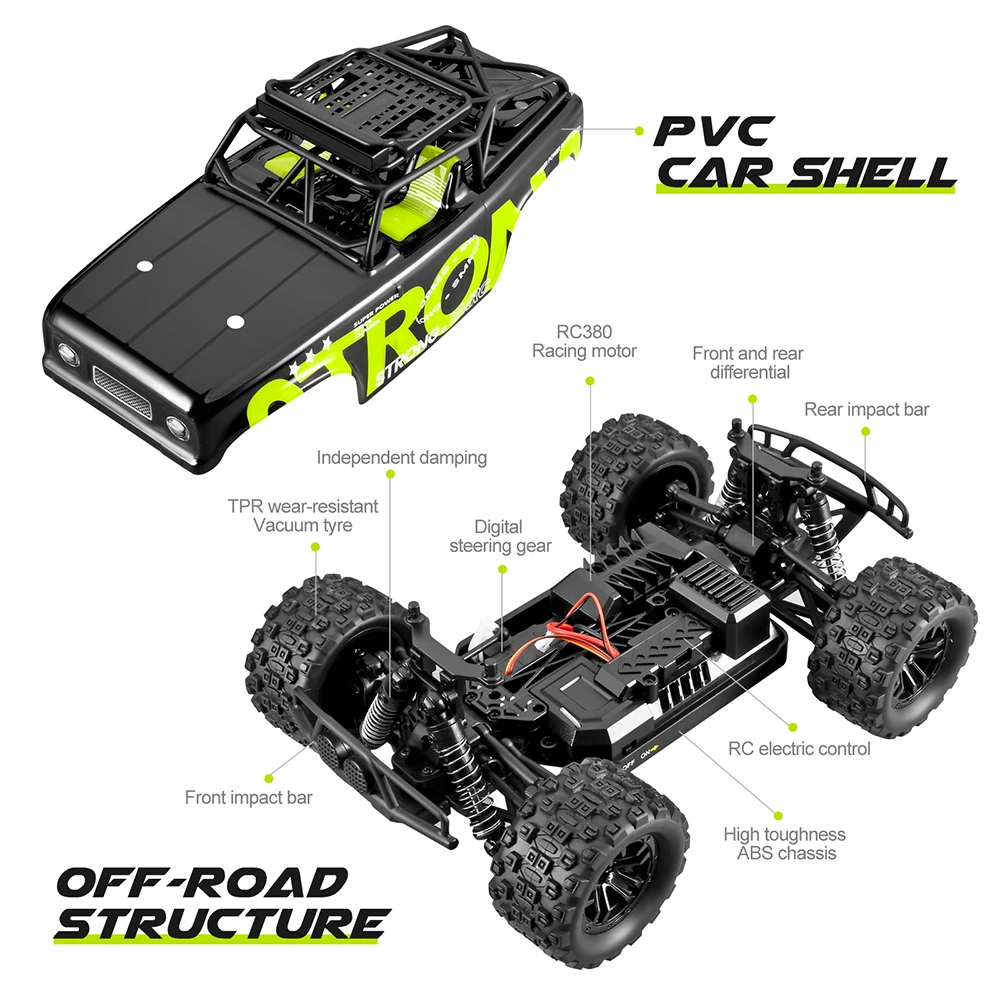 SMRC-1813 1:18 50KM/H 4WD RC Car 2.4G Off Road Remote Control Cars Brushed Motor High Speed Drift Monster Truck dla dzieci Zabawki