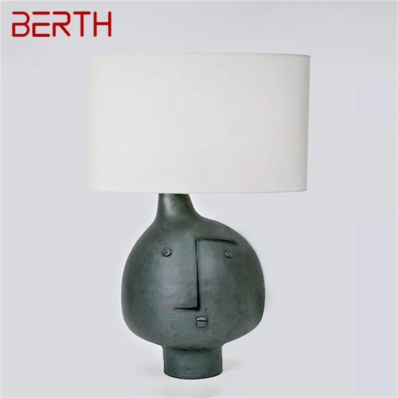 BERTH Postmodern Table Lamp Creative Design Bedside Desk Light LED Abstract Artistic Decor for Home Living Room Study