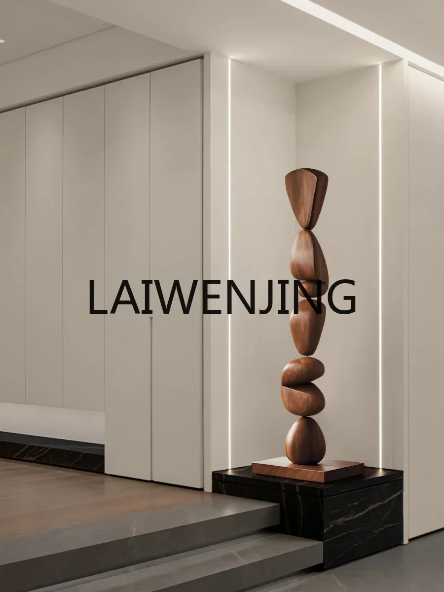 b20 Hallway Floor Ornaments Abstract Solid Wood Sculpture Soft Decoration Artwork