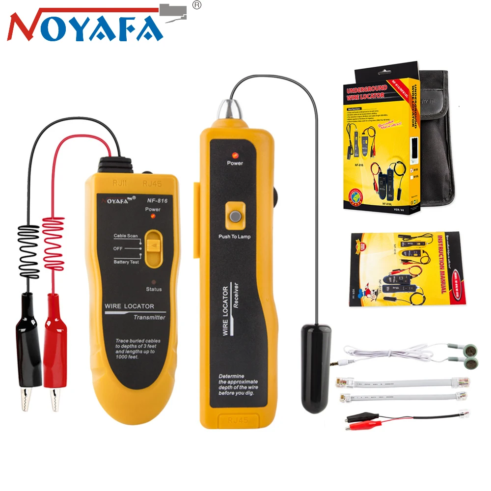 

Noyafa NF-816 High Quality Cable tracker Locator Underground Cable Detection Instrument Concealed Wiring Line Circuit Tester