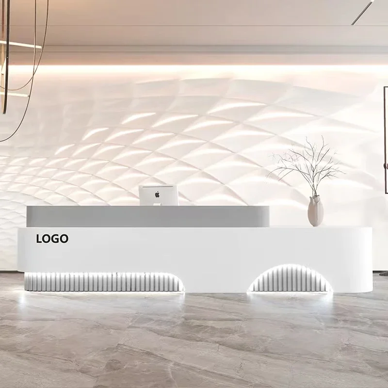 

Beauty Salon Reception Desks Bar Counter Front Pulpito Reception Desks Office Standing Comptoir Magasin Commercial Furniture