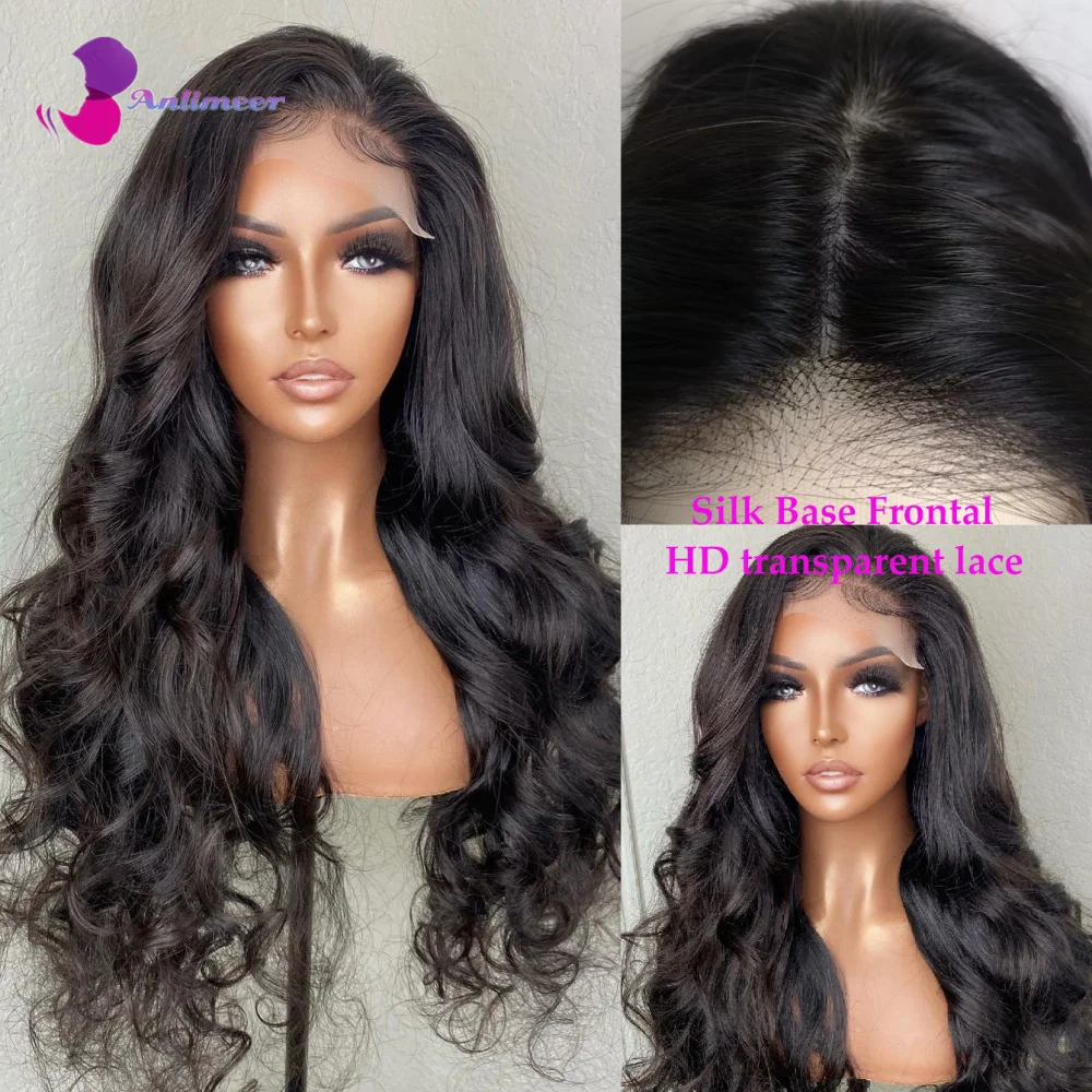 200 Density Lace Front Wigs Human Hair Natural Hair Wig Silk Top Human Hair Wig Fake Natural Scalp Colored Wigs Human Hair