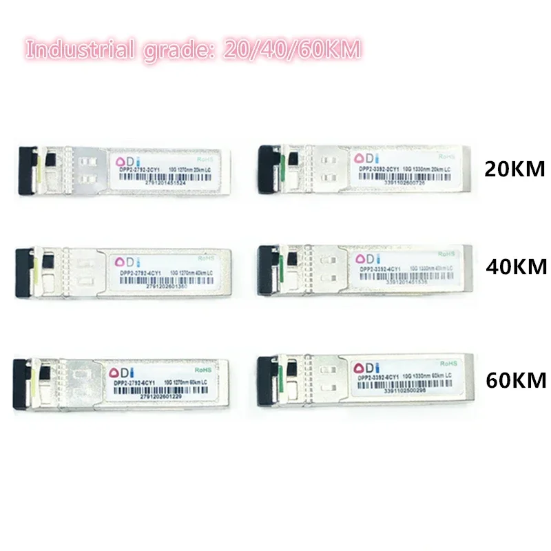 SFP 10G LC 20/40 / 60Km 1270nm / 1330nm Single Fiber SFP Optical Module SFP Transceiver เกรดอุตสาหกรรม -40-85 พร้อม Mikrotik