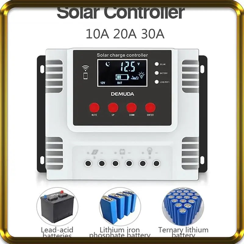 

-A95Z Solar Charge Controller 30A App Real-Time Data Monitoring LED Display Intelligent 12V/24V/48V Solar Controller Easy To Use