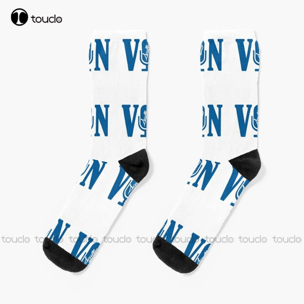 Vin-Mic Vin Scully Socks Sport Socks For Men 360° Digital Print Christmas New Year Gift Unisex Adult Creative Funny Socks New