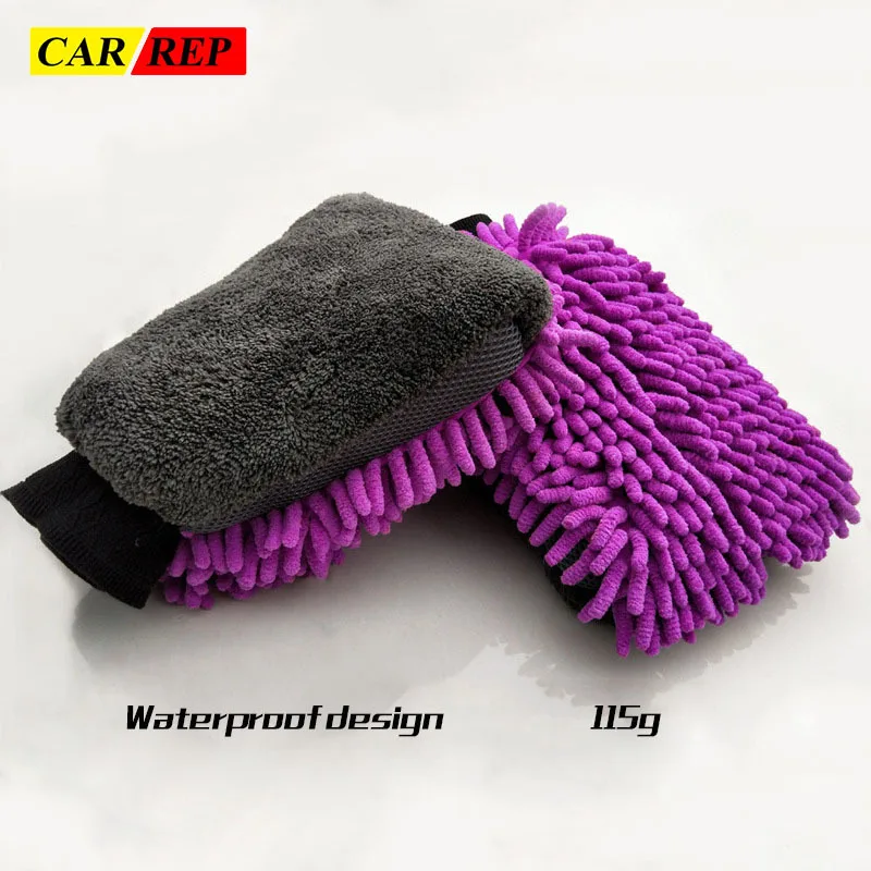 Car Wash Gloves Double-sided Chenille Glove Thick Car Cleaning Mitt Wax Detailing Brush Auto Care Washing Cloth Soft Rags