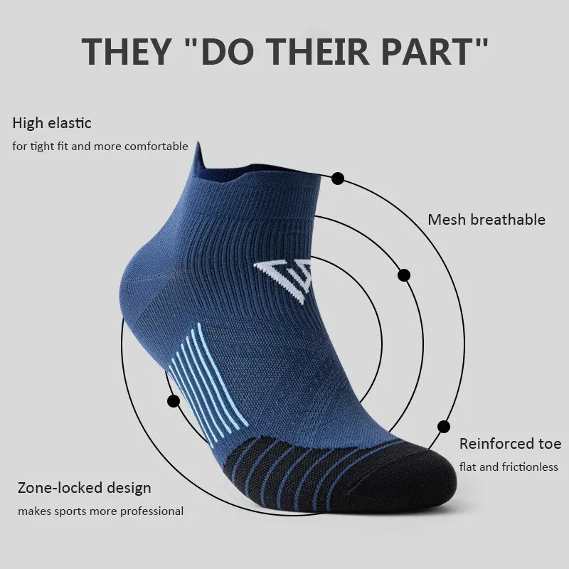 4 Pairs/Lot Men Sport Socks New Anti-sweat Women Gym Socks Men Breathable Cycling Socks Quick Dry Unisex Fitness Socks Set