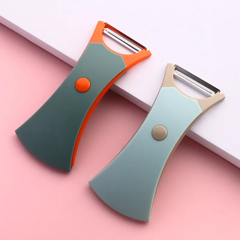 2-in-1 Multi-functional Melon and Fruit Peeler, Household Kitchen Lace Peeling Dual-Purpose Planer, Rotary Storage