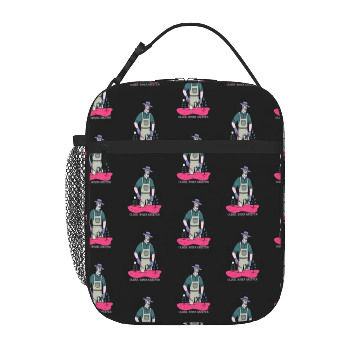 Hot Sale Old Wiser Greener Neoprene Texture School Lunch Bag Office Homemade Meal Insulated Lunch Pouch