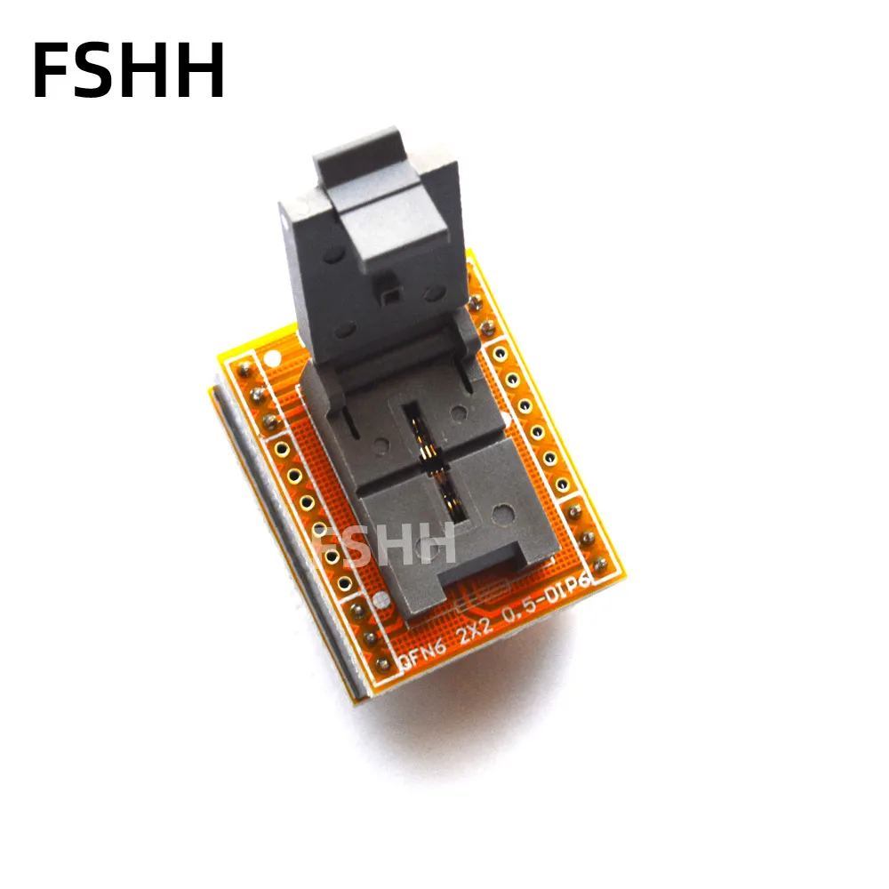 DFN2X2 test socket DFN2020-3L to DIP6 Programmer adapter QFN6 2×2mm 0.65mm pitch SMD plastic package aging socket