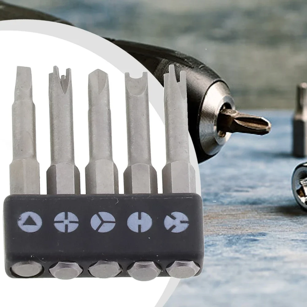 Bolt Driver Screwdriver Bits U Y Shape Y 1.96Inch Four Points Grey Inner Cross Screwdriver Screwdriver Bits Bolt Driver