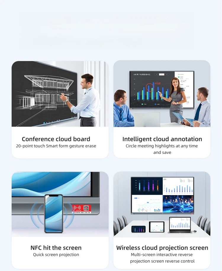 Tableau blanc intelligent interactif multi-touch de 65 pouces multi-touch