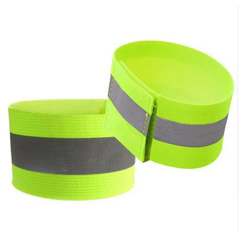 2pcs/set Cycling Wrist Arm Reflective Wrist Band Strap for Warning Armband Safety Reflector Tape for Night Biking Sports Workers