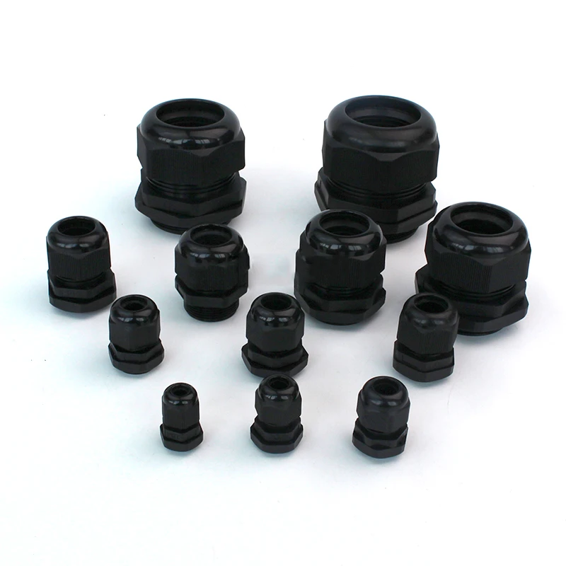5/10pcs Waterproof Cable Gland Cable Entry IP68 PG7-PG36 White/Black Nylon Plastic Connector Waterproof joint Joint