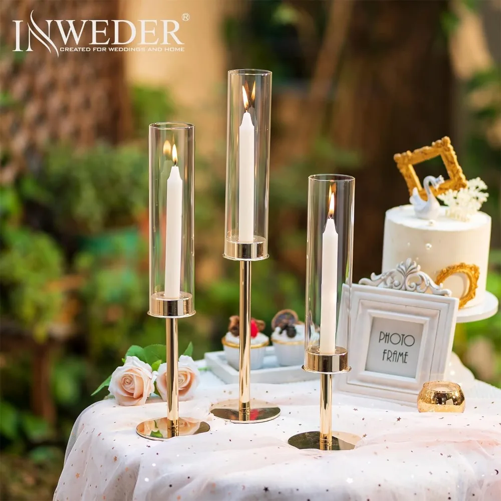 Wedding Decoration for Home Decorations Tall Brass Candlestick Holders Candle Holder 18Pcs Freight Free Candles Decor