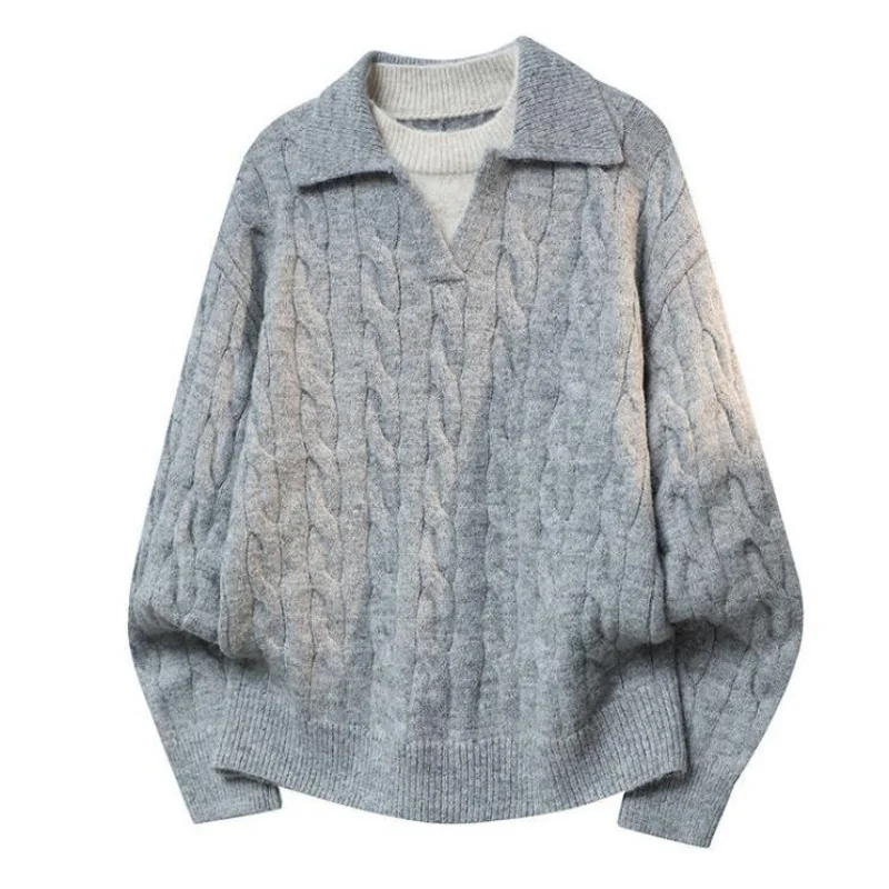 Winter Fashion Cardigan sweater Trendy Warm Home Leisure Sweaters Comfortable Versatile Breathable Men's High Quality Collar Top