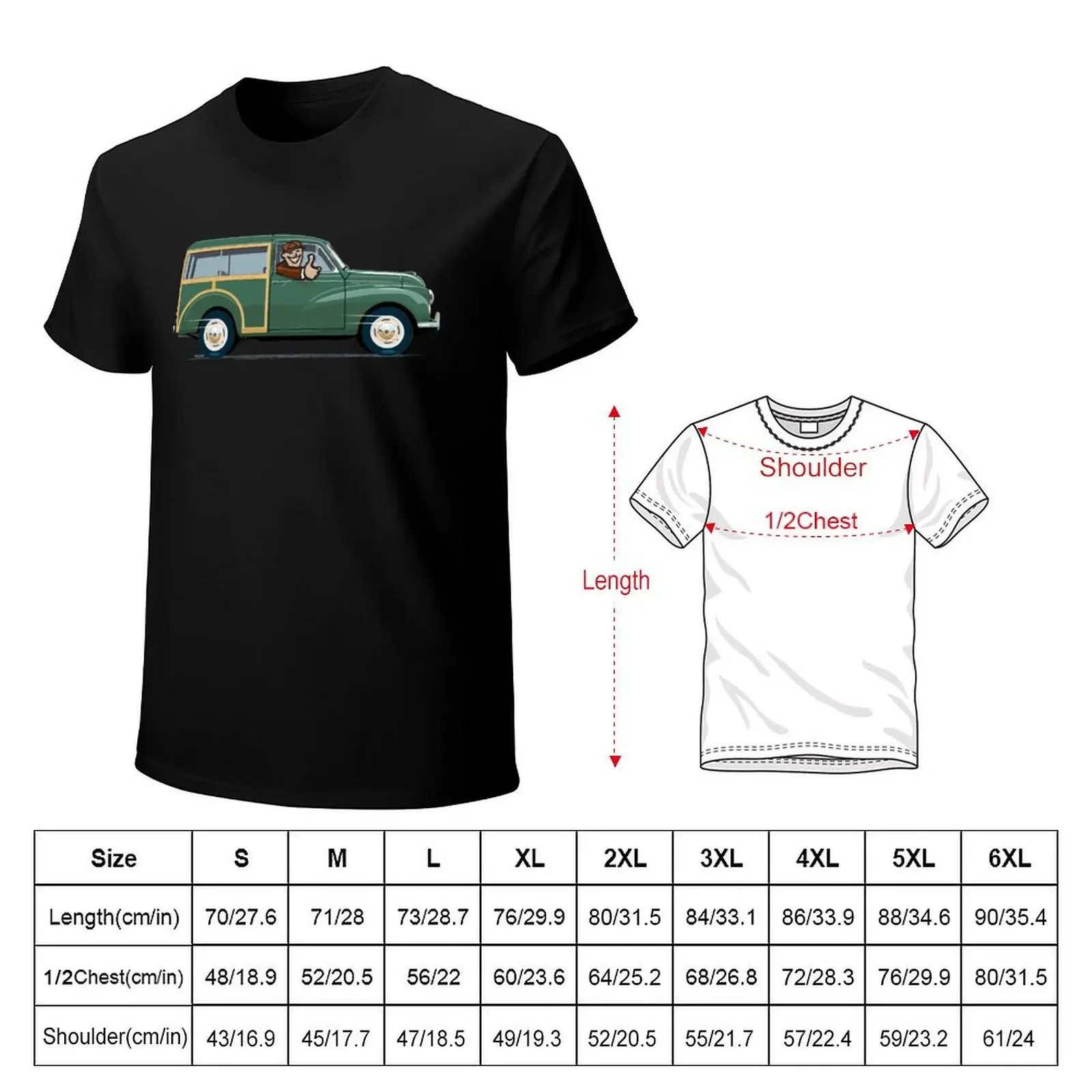 Morris Minor Traveller in Almond green T-Shirt shirts graphic boys whites mens t shirts