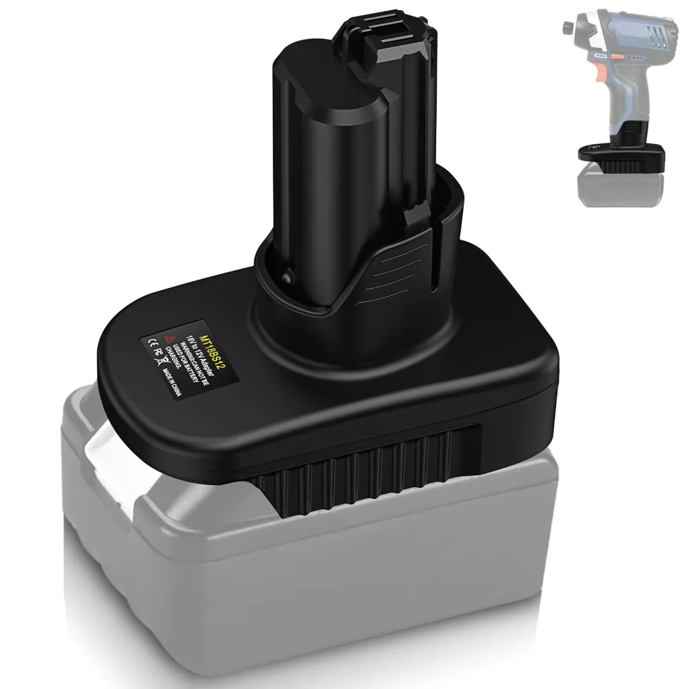MT18BS12 Battery Adapter for Bosch 12V Tools for Makita 18V Lithium Batteries Converting To for Bosch 12V Battery Power Tools