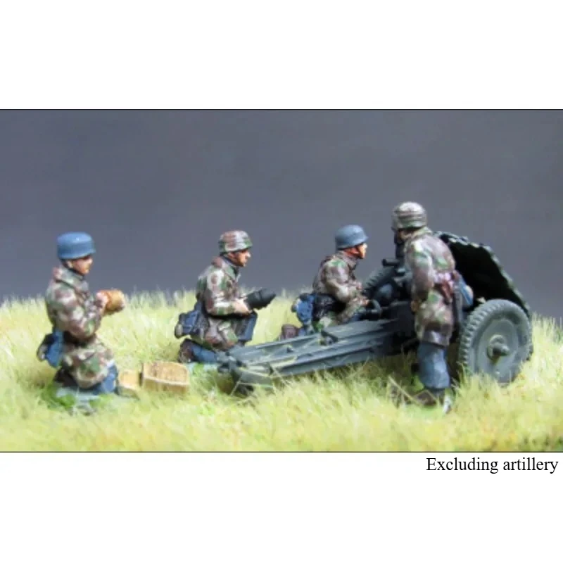 1/72 スケール ダイキャスト樹脂フィギュアモデルキット 第二次世界大戦ドイツ空軍砲兵部隊 4 フィギュア 未塗装
