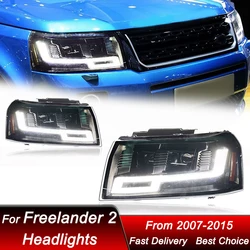 Reflektory samochodowe dla Land Rover Freelander 2 2007-2015 w nowym stylu pełna dioda LED zestaw akcesoriów soczewki projektora montażu reflektorów